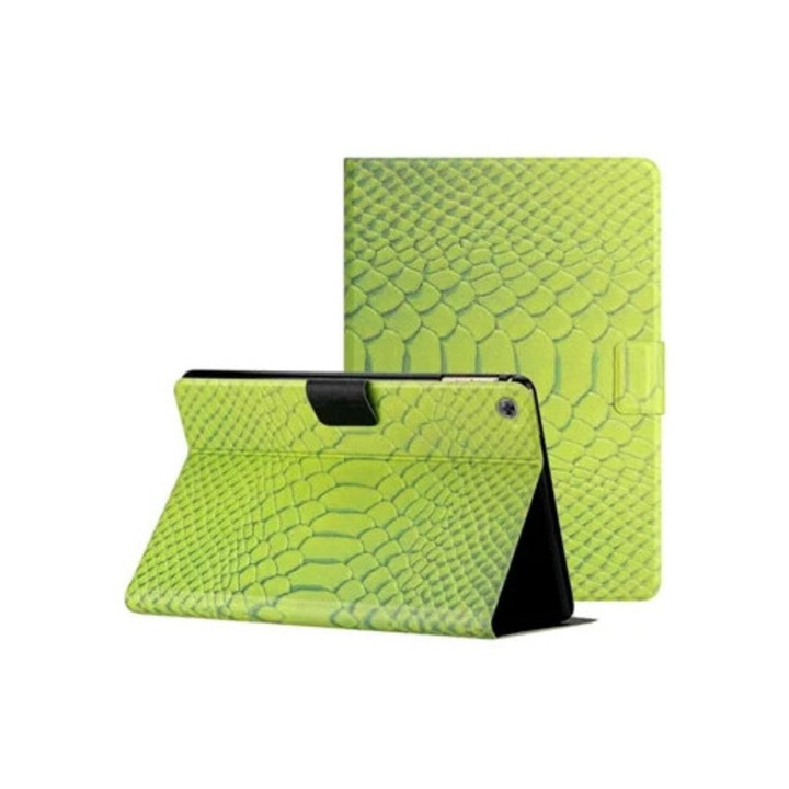 Tabletok tok, krokodilbőr textúrával, Huawei Matepad T 10s-hez, fekete