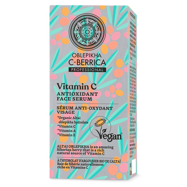 Серум за лице Natura Siberica Oblepikha C-Berrica, 30мл, антиоксидант