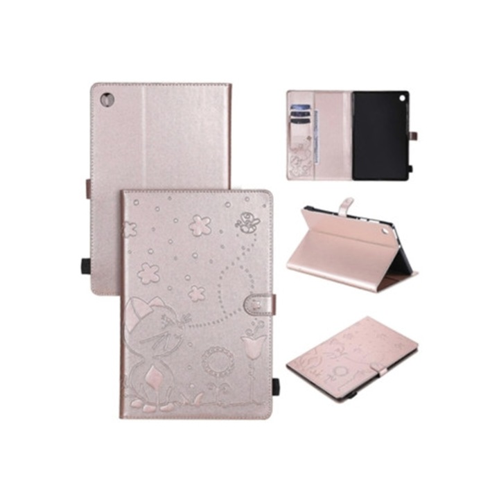 Кожен калъф за Lenovo Tab M10 Plus, 10.3 инча, черен