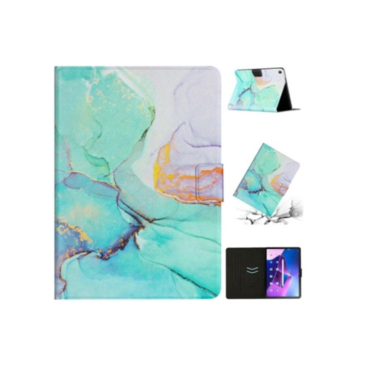 Márvány mintás tablettok Lenovo M10 Plus-hoz