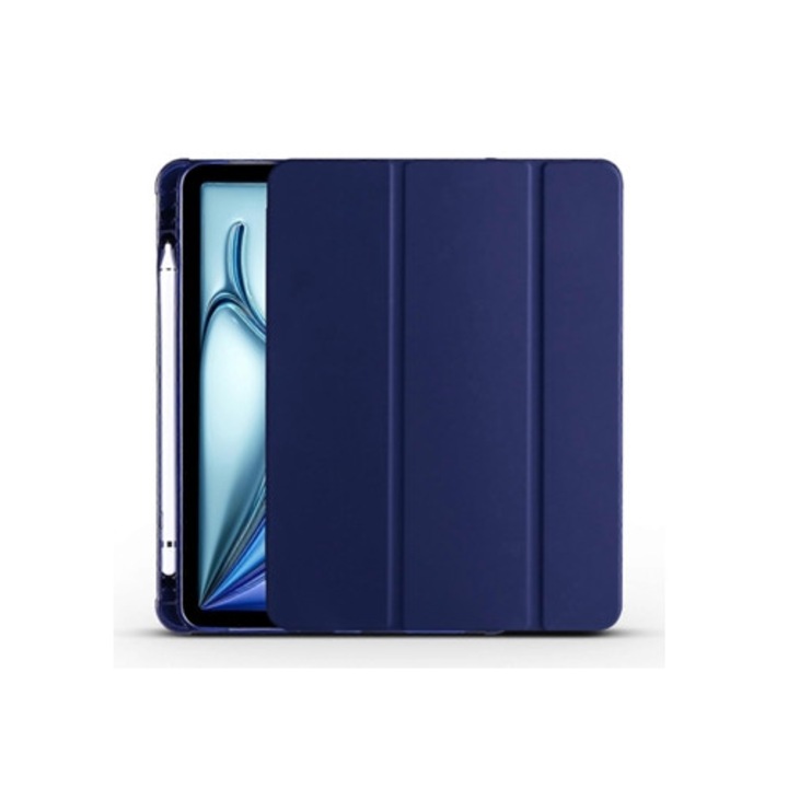 Husa tableta 3 pliuri din piele TPU cu slot pentru stilou, multicolor