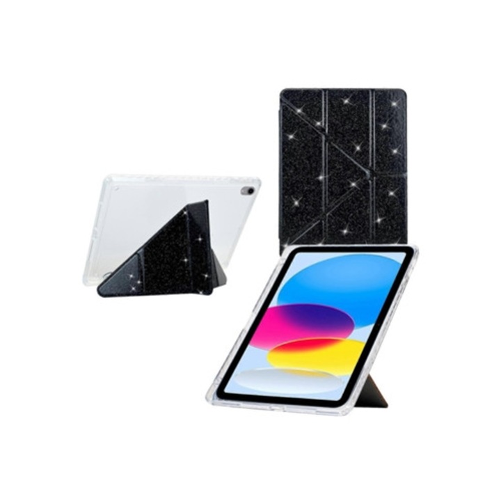 Webake átlátszó akril tabletta tok, csillogó és Y-alakban összecsukható