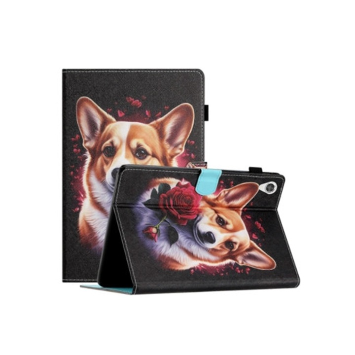 Интелигентен кожен калъф за таблет с цветен шев за Lenovo Tab M10 HD Gen 2