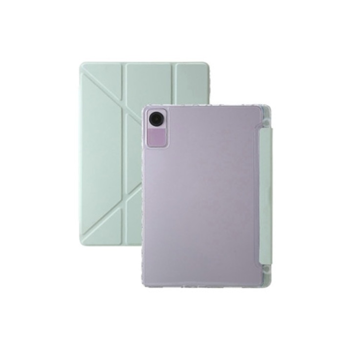 Átlátszó akril PU bőr tablet tok, 10x15x22cm