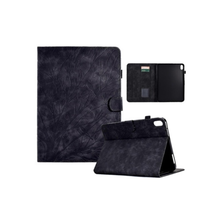 Tabletok tok virágmintával, töltési és bekapcsolási funkcióval, iPad 10.9 (2022/2025) készülékhez