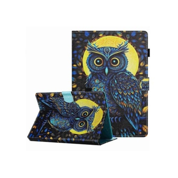 Webake táblagép tok, bőr, festett mintás, varrott