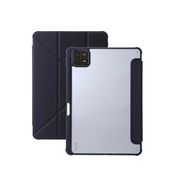 Átlátszó akril PU bőr tablettatok, 10x15x22cm