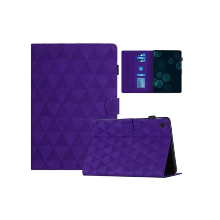 Husa tableta Diamond Embossed, neagra, pentru tableta inteligenta