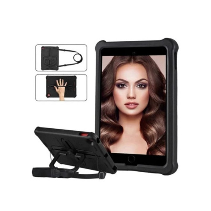 Husa tableta rotativa 360°, EVA, protectie impact, multicolor, pentru iPad 10.2 (2019/2020/2021), Pro 10.5 (2017) si Air 2019