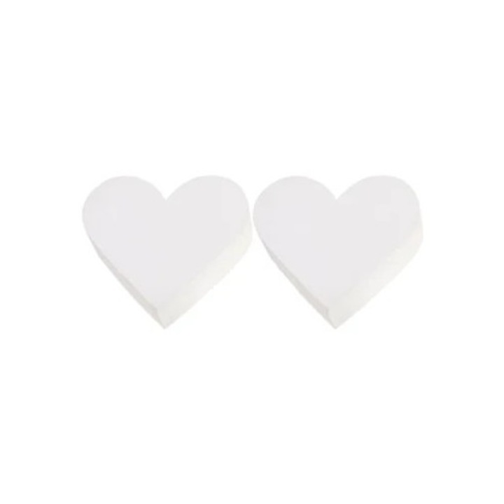 Set 2 forme pentru tort, Inima, Spuma, Alb