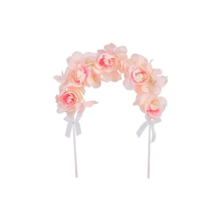 Accesorii pentru petrecere, Decoratiune tort cu flori artificiale, Arc 3D