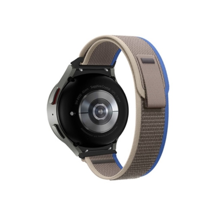 Curea din nailon ajustabila pentru smartwatch, albastra, 40mm/44mm/45mm/42mm/46mm, set