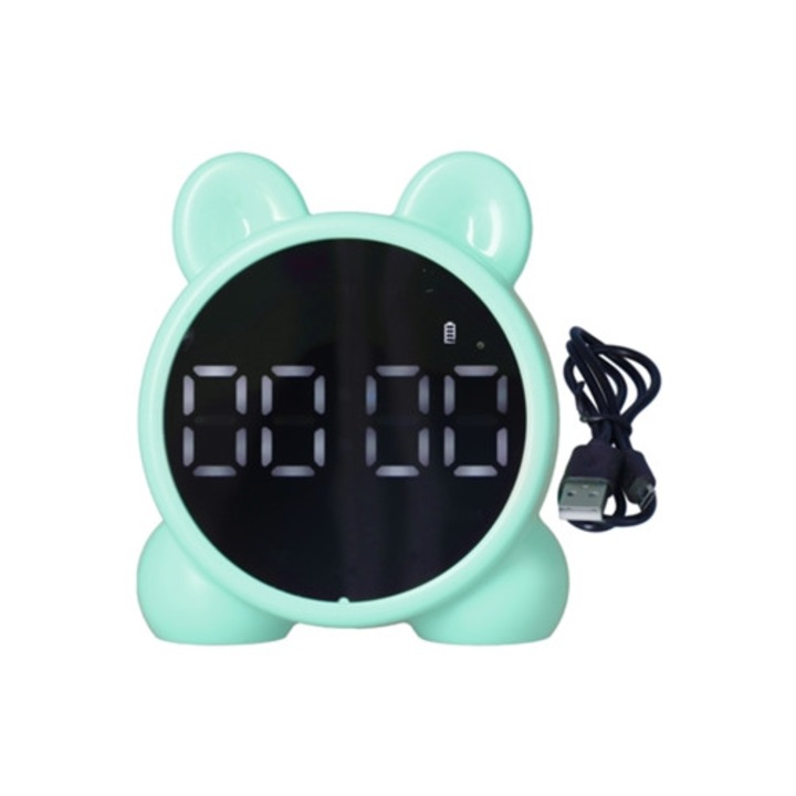 Ceas decorativ multifunctional cu Bluetooth si difuzor, pentru birou si camera copii
