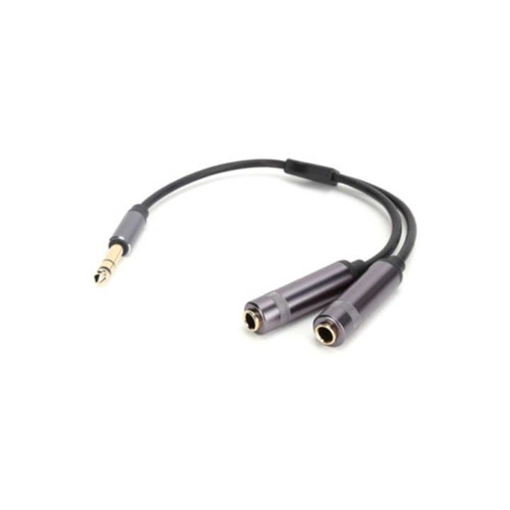 Audió adapter 1/4 hüvelykes dugó - kettős 1/4 hüvelykes aljzat