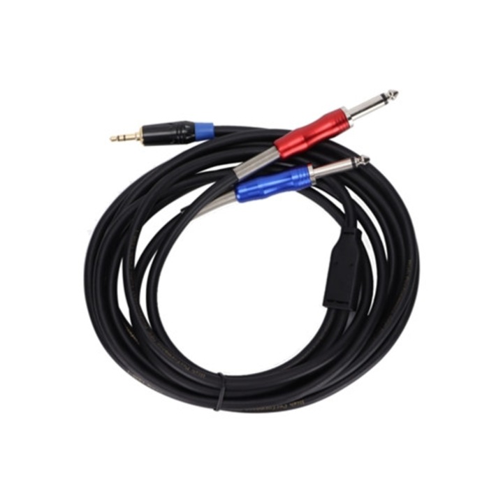 3.5mm mono-dupla 1/4 hüvelykes audio adapter kábel, 3m