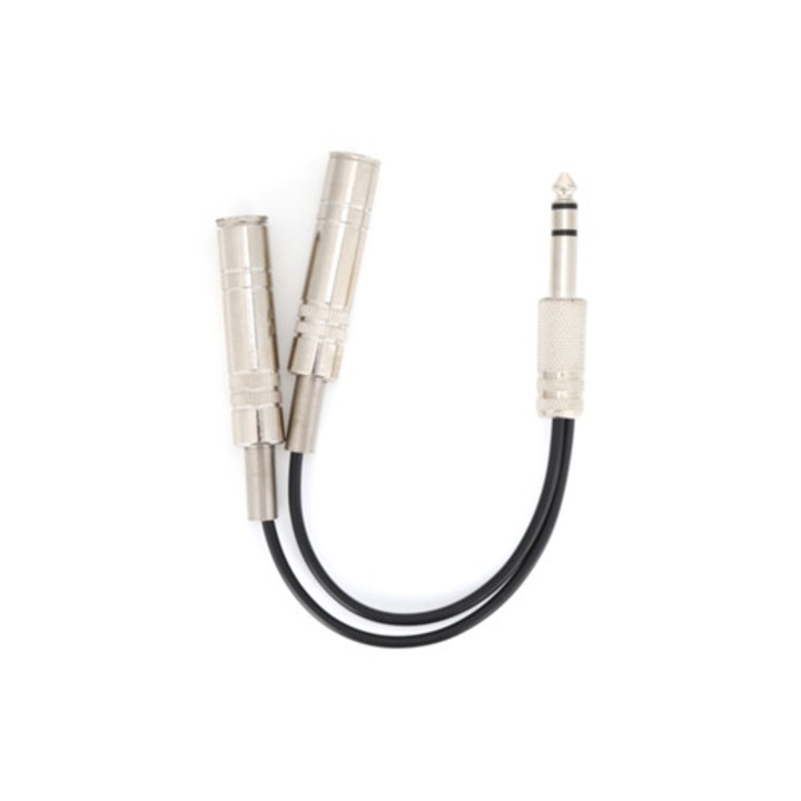 Férfi–2 női audiokábel, árnyékolt, elektromos gitár kiegészítők, 6.35mm