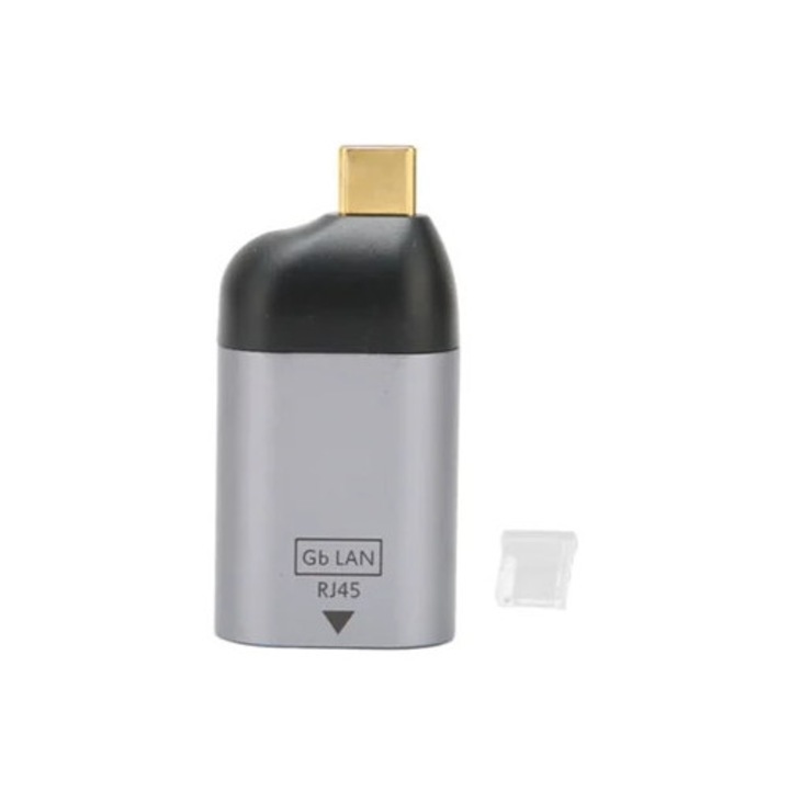 Адаптер USB C към Ethernet, RJ45, Gigabit LAN, за MacBook, компютър, смартфони