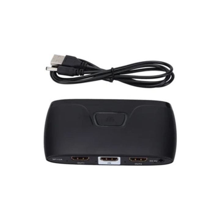 Адаптер сплитер HD мултимедиен интерфейс 4k 60hz, 1 вход, 2 изхода, 2.0