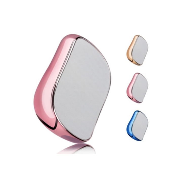 Epilator portabil pentru indepartarea parului si scrubber pentru piele, set, fara durere, multicolor