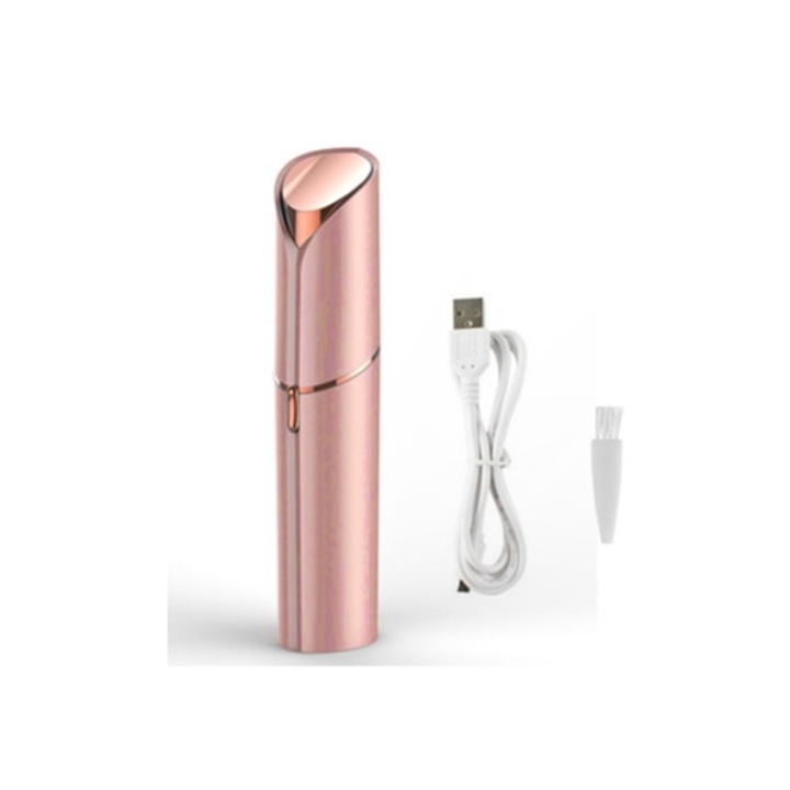 Epilator pentru femei, USB, forma ruj auriu