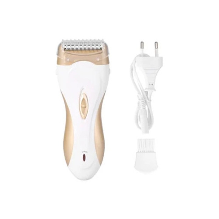 Epilator electric pentru femei Kemei, set epilator si ras, alb