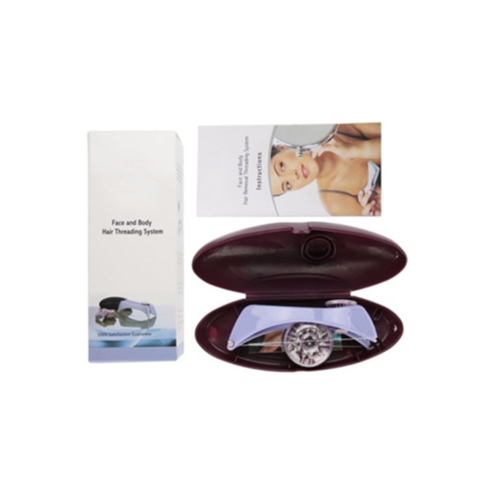 Epilator facial cu 10 fire de bumbac