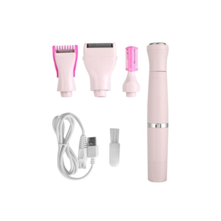 Epilator electric 4 in 1 reincarcabil USB pentru femei