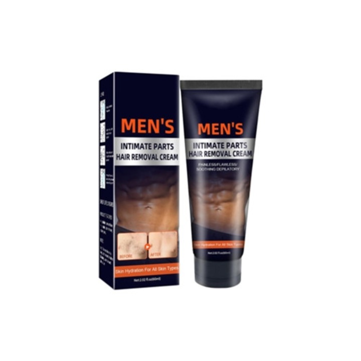 Crema depilatoare blanda pentru barbati, pentru picioare, axile si piept, 200ml