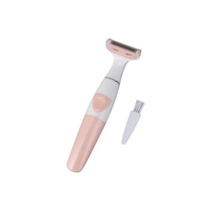 Aparat de ras multifunctional pentru femei, pentru axile, picioare si brate, roz/alb