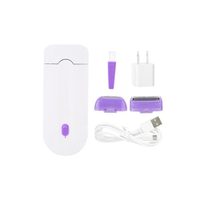 Epilator cu lumina albastra, dual-use, USB/priza