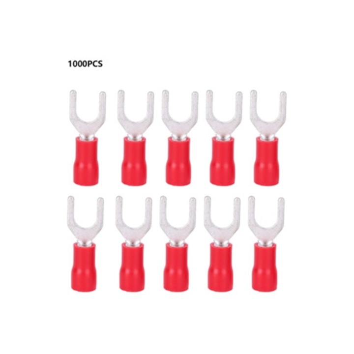 Conectori terminali, in forma de U, cupru rosu, 5 inch, set 1000 bucati