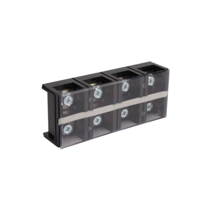 Bloc terminal circuit de impamantare, 400A, 4 pini, banda de cupru, pentru aparate electrocasnice