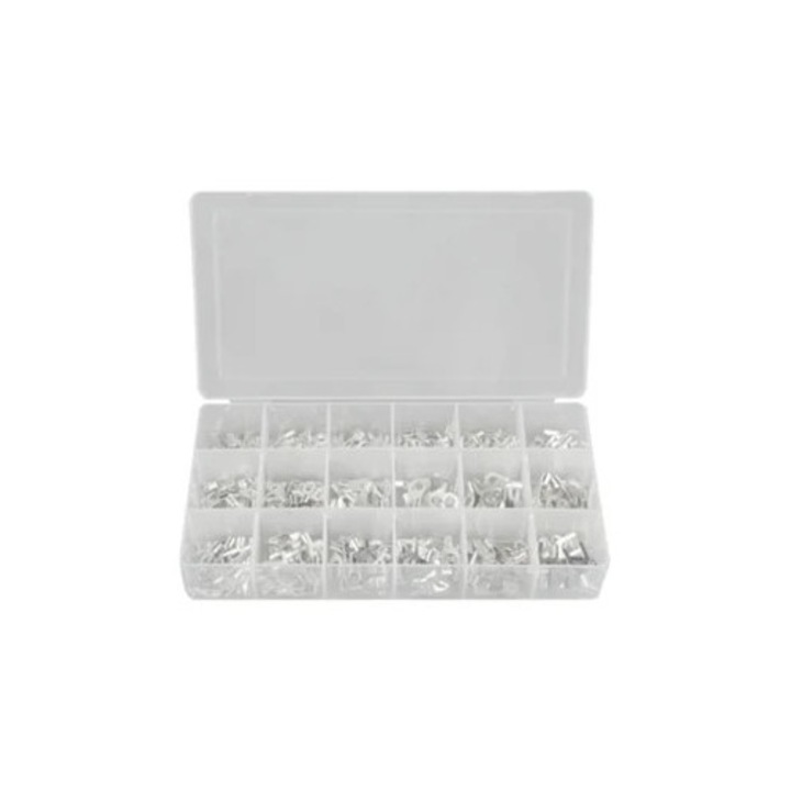 Kit terminale tip U, inele si furci, 18 valori, 420 piese, neizolate