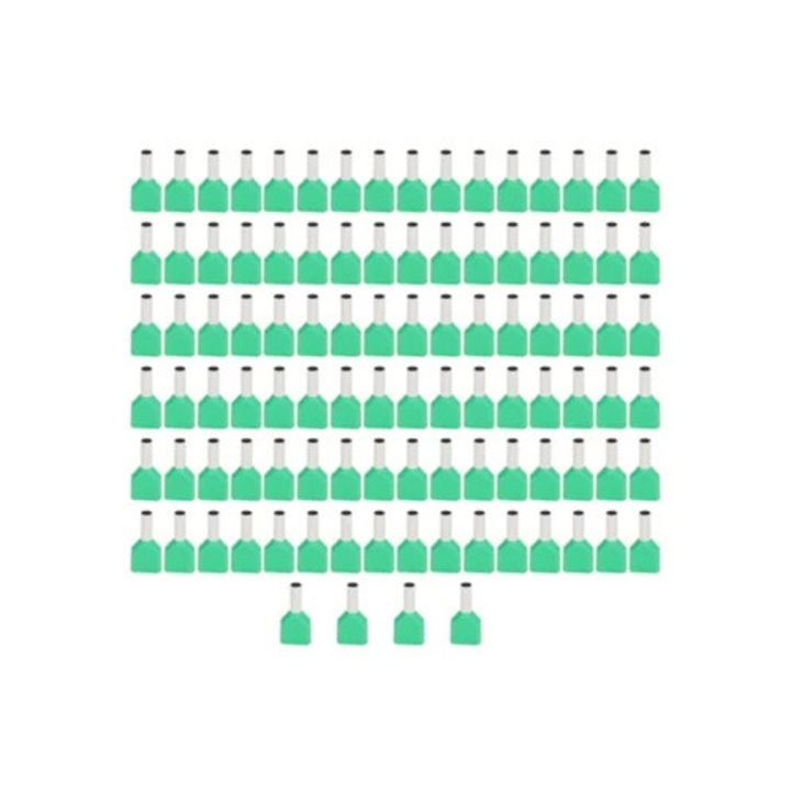 Terminale din cupru izolate PVC pentru cabluri electrice, set 100 bucati