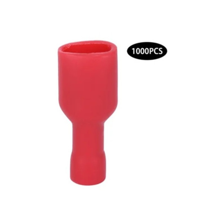 Kit terminale sertizare, FDFD1 250, 1000 bucati, izolatie PVC, rosu