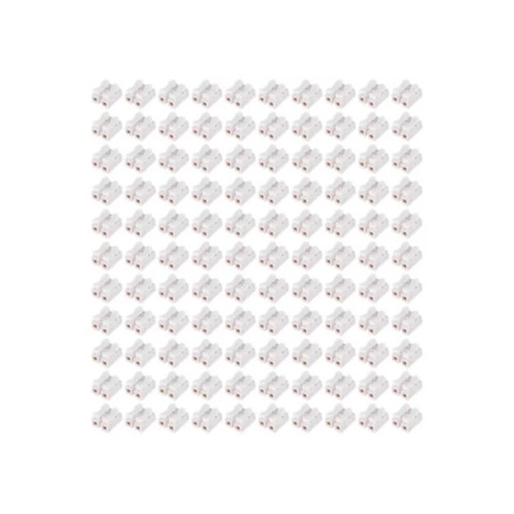 Conectori cablu, 2 pini, 500 bucati, terminale din alama solida