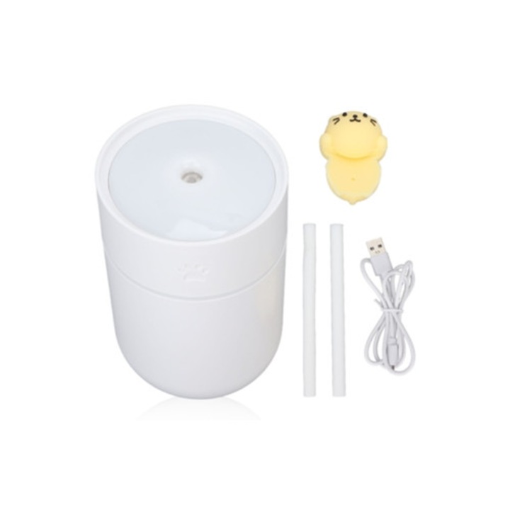 Mini rajzfilm USB párásító 260 ml, két üzemmód, készlet