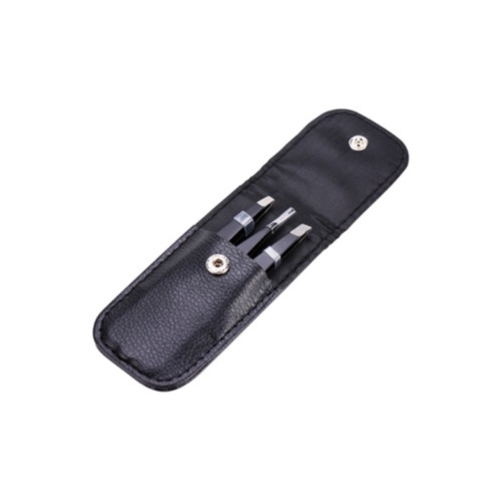 Set pensete din otel inoxidabil, negru