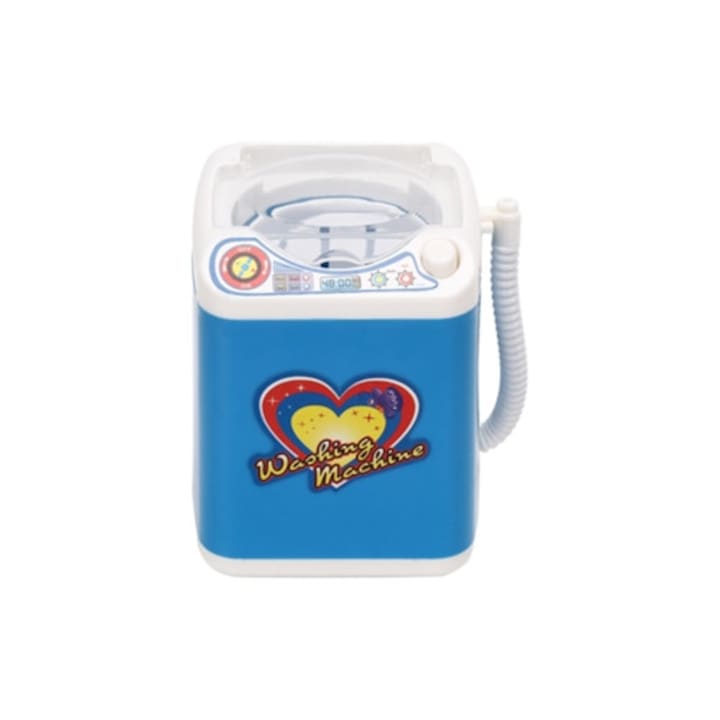 Masina de spalat electrica mini, set curatenie copii, albastra