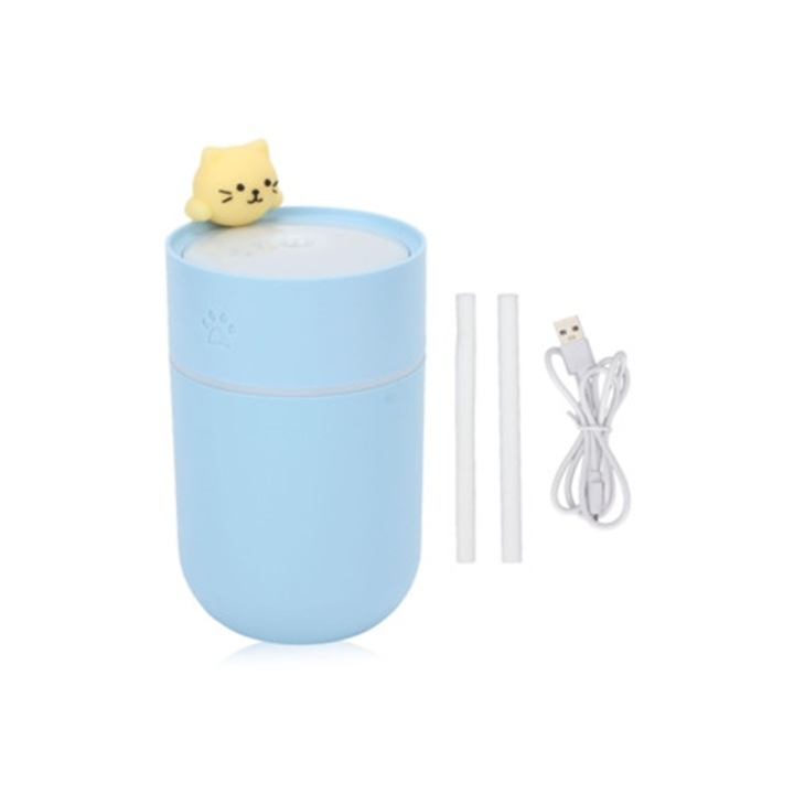 Umidificator mini cartoon USB 260ml, doua moduri, set