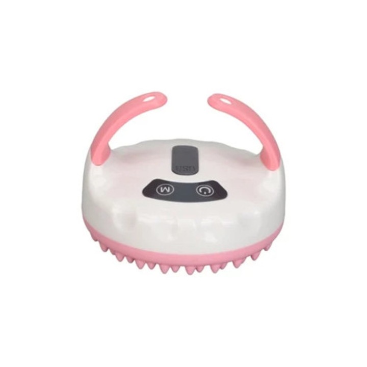 Epilator electric cu masaj meridian si lumini colorate, alb/roz