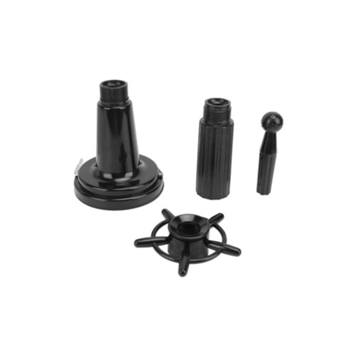 Suport de masa cu ventuza pentru par sintetic si cap de manechin, negru