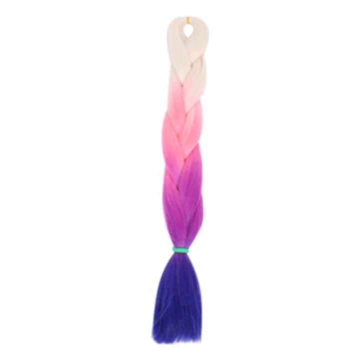 Extensii de par sintetice Jumbo pentru impletituri, culori ombre, set