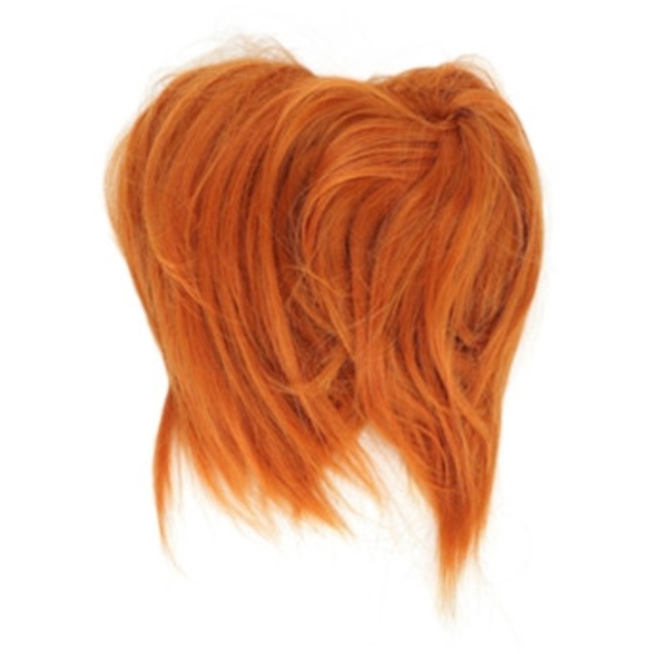 Peruca femei, pufoasa si dezordonata cu banda elastica, portocaliu