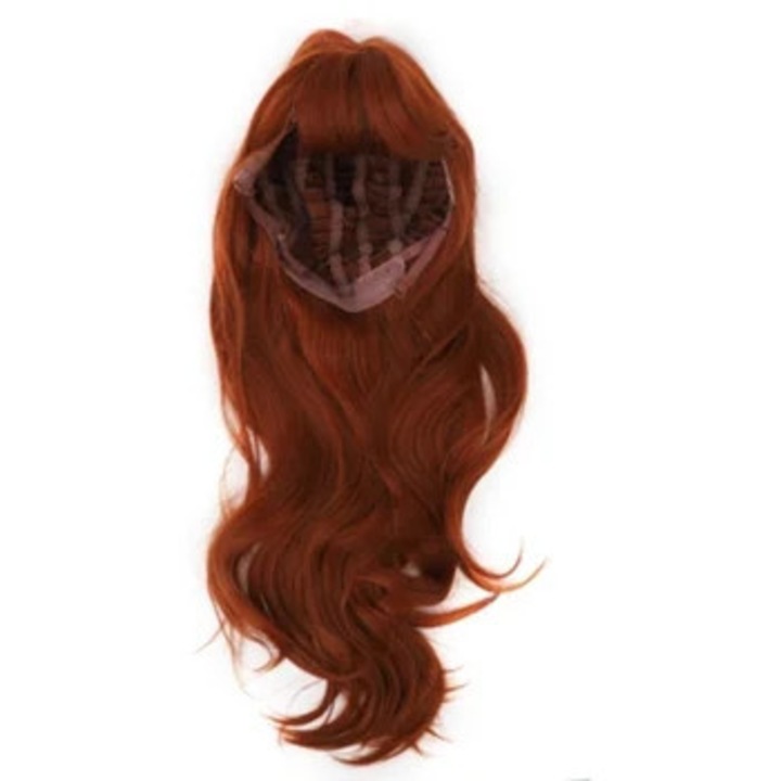 Peruca sintetica lunga, ondulata, roscata