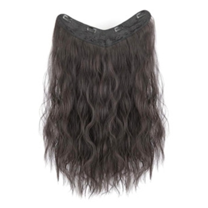 Extensii de par clip-in din par uman, negre, pentru coafuri diverse