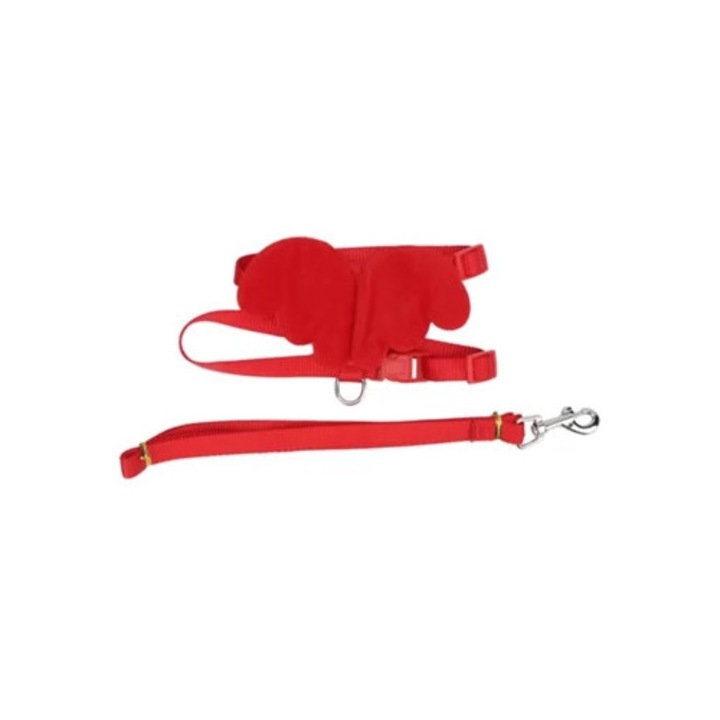 Zgarda ajustabila, pentru rate, gaste si pasari de curte, cu curea pentru piept, ideala pentru plimbari in aer liber