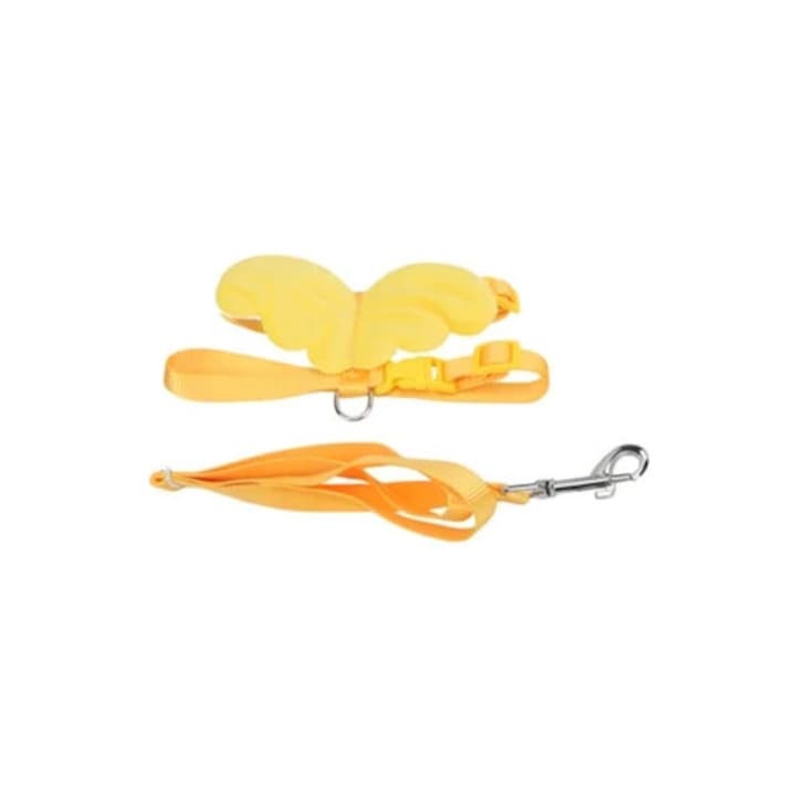 Регулируем колан за гърди с каишка за разходки на открито, жълт