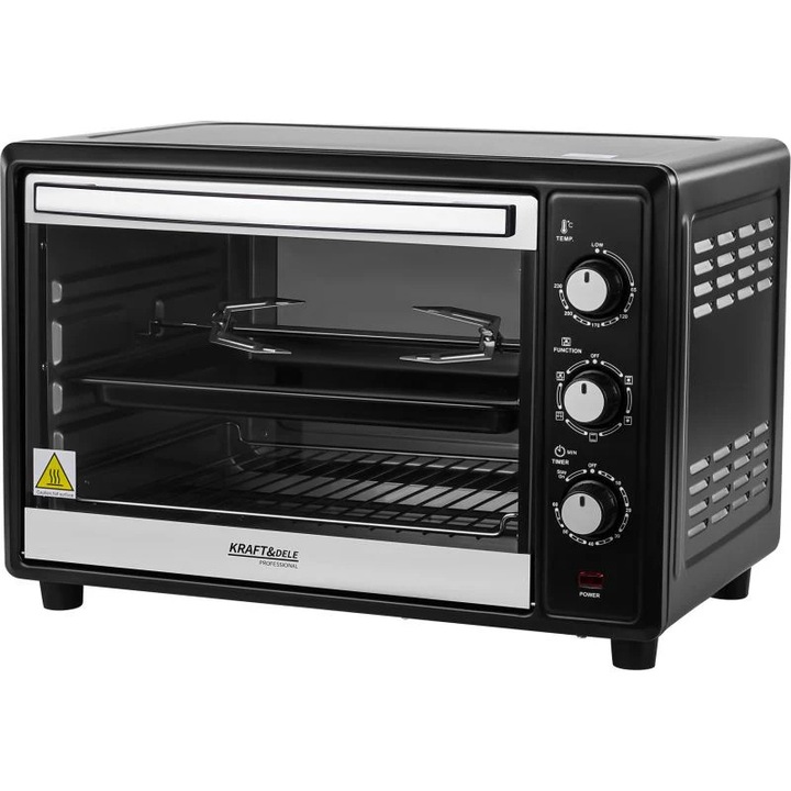 Cuptor electric KRAFT&DELE KD4134, 45 l, 2000 W, functie rotisor, accesorii incluse