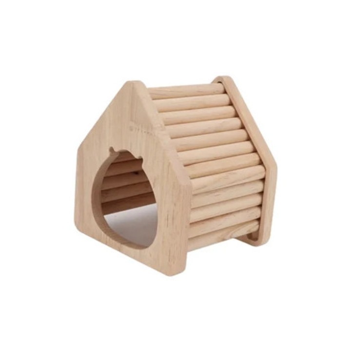 Casa din lemn pentru rozatoare, pentru hamster, veverita si urs de aur